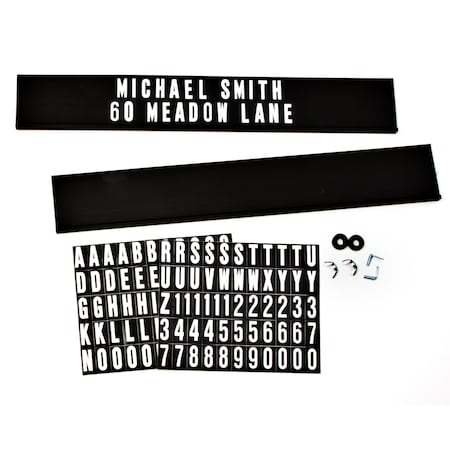 Hy-Ko Mailbox Name/Address Kit 6" x 15", 5PK A00270